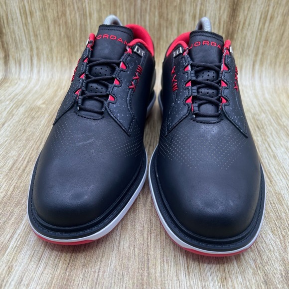 Nike Air Jordan ADG 5 Men's Size 8.5 Black Fire Red Golf Shoes Spikeless NEW - Picture 2 of 10